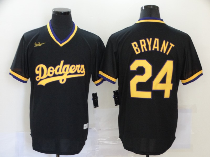 2020 Men Los Angeles Dodgers #24 Bryant black Nike Game MLB Jerseys 3
